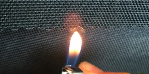 Specially treated fire-retardant fabric