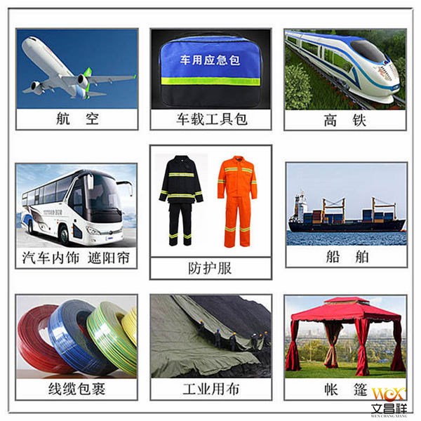 Use of flame retardant fabrics